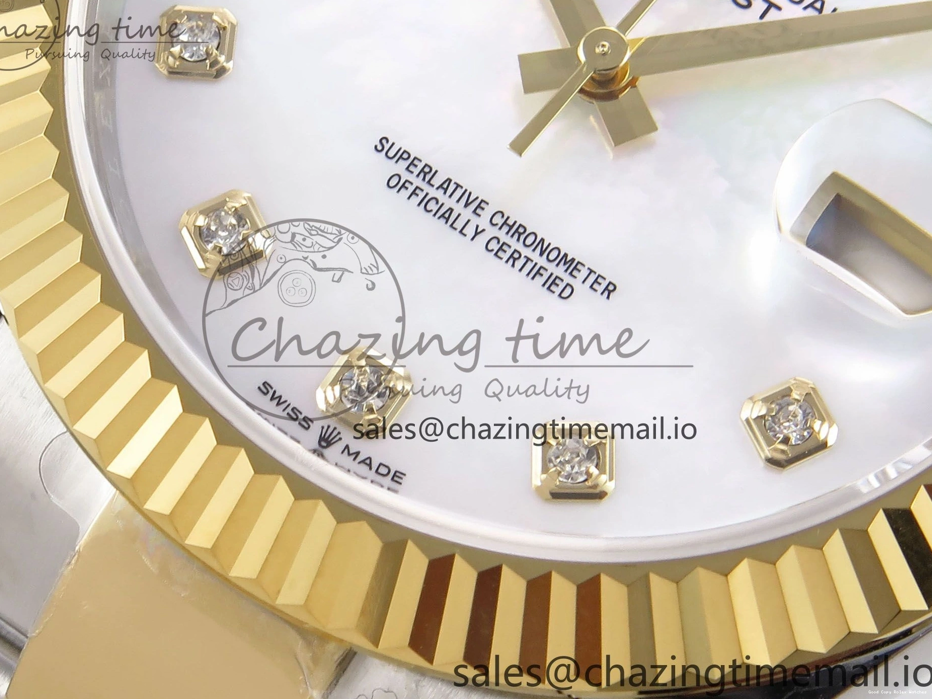 Best AAA Replica Sites MOP EWEF Best 126333 Unique Bracelet Oyster SS Dial Edition 970 DateJust on 41 YG White A 1228